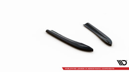 Heck Ansatz Flaps Diffusor passend für Mercedes-Benz C Coupe / Limousine / Kombi AMG-Line C204 / W204 Facelift / S204 Facelift schwarz Hochglanz