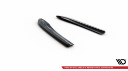 Heck Ansatz Flaps Diffusor passend für Mercedes-Benz C Coupe / Limousine / Kombi AMG-Line C204 / W204 Facelift / S204 Facelift schwarz Hochglanz