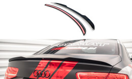 Heck Spoiler Aufsatz Abrisskante passend für Audi S8 D4 schwarz Hochglanz