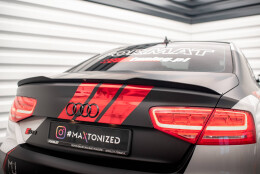 Heck Spoiler Aufsatz Abrisskante passend für Audi S8 D4 schwarz Hochglanz