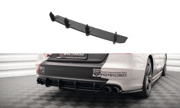 Street Pro Heckschürze Heck Ansatz Diffusor passend für Audi S8 D4 schwarz-rot