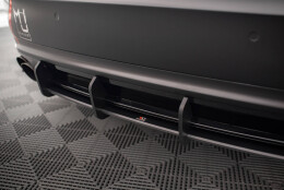Street Pro Heckschürze Heck Ansatz Diffusor passend für Audi S8 D4 schwarz-rot