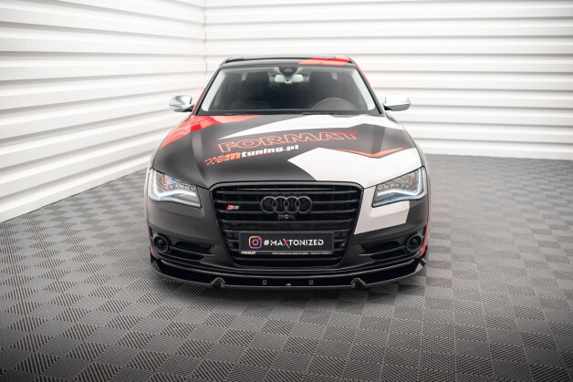 Cup Spoilerlippe Front Ansatz V.2 passend für Audi S8 D4 schwarz Hochglanz