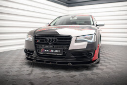 Cup Spoilerlippe Front Ansatz V.2 passend für Audi S8 D4 schwarz Hochglanz