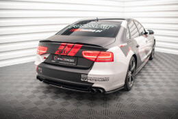 Mittlerer Cup Diffusor Heck Ansatz passend für Audi S8 D4 schwarz Hochglanz