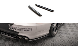 Heck Ansatz Flaps Diffusor passend für Audi S8 D4 schwarz Hochglanz