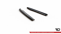 Heck Ansatz Flaps Diffusor passend für Audi S8 D4 schwarz Hochglanz