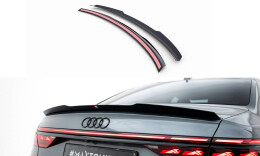 Heck Spoiler Aufsatz Abrisskante für Audi S8 / A8 S-Line D5 FL schwarz Hochglanz