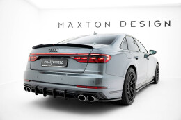 Heck Spoiler Aufsatz Abrisskante passend für Audi S8 / A8 S-Line D5 Facelift schwarz Hochglanz
