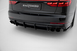 Street Pro Heckschürze Heck Ansatz Diffusor passend für Audi S8 D5 rot