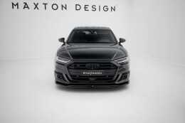 Cup Spoilerlippe Front Ansatz V.1 passend für Audi S8 / A8 S-Line D5 schwarz Hochglanz