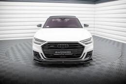Cup Spoilerlippe Front Ansatz V.1 passend für Audi S8 / A8 S-Line D5 schwarz Hochglanz