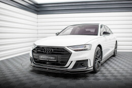 Cup Spoilerlippe Front Ansatz V.1 passend für Audi S8 / A8 S-Line D5 schwarz Hochglanz
