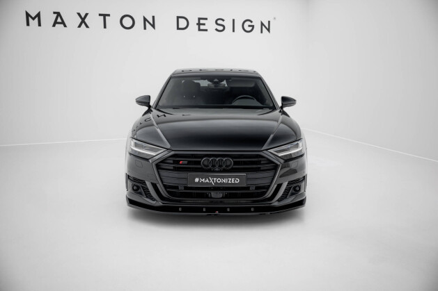 Cup Spoilerlippe Front Ansatz V.2 passend für Audi S8 / A8 S-Line D5 schwarz Hochglanz