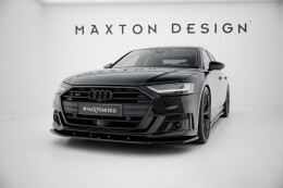 Cup Spoilerlippe Front Ansatz V.2 passend für Audi S8 / A8 S-Line D5 schwarz Hochglanz