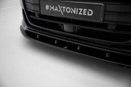 Cup Spoilerlippe Front Ansatz V.2 passend für Audi S8 / A8 S-Line D5 schwarz Hochglanz