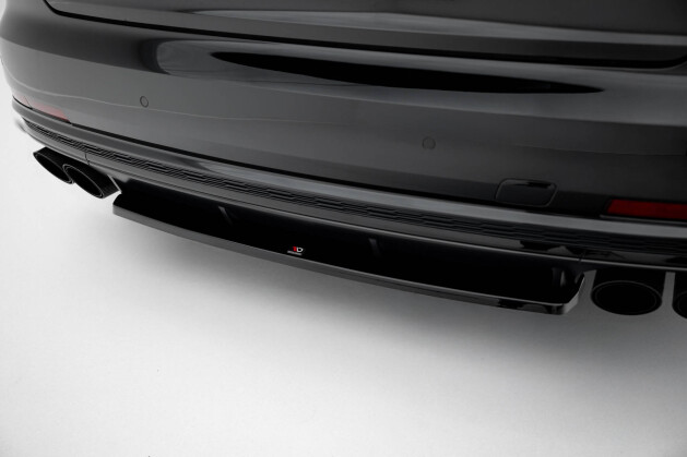 Street+ Mittlerer Diffusor Heck Ansatz passend für Audi S8 D5 schwarz Hochglanz