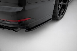 Heck Ansatz Flaps Diffusor passend für Audi S8 D5 schwarz Hochglanz