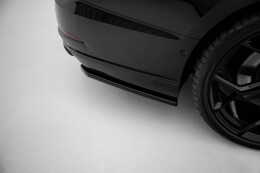Heck Ansatz Flaps Diffusor passend für Audi S8 D5 schwarz Hochglanz