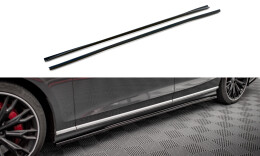 Seitenschweller Ansatz Cup Leisten für Audi S8 D5 schwarz Hochglanz