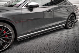 Seitenschweller Ansatz Cup Leisten für Audi S8 D5 schwarz Hochglanz