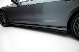Seitenschweller Ansatz Cup Leisten passend für Audi S8 / A8 S-Line D5 Facelift schwarz Hochglanz