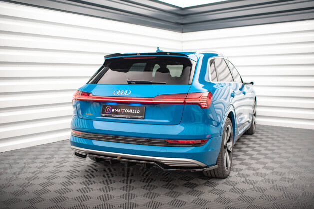 Oberer Spoiler Heck Spoiler Aufsatz Abrisskante passend für Audi e-tron schwarz Hochglanz