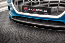 Cup Spoilerlippe Front Ansatz V.1 passend für Audi e-tron schwarz Hochglanz