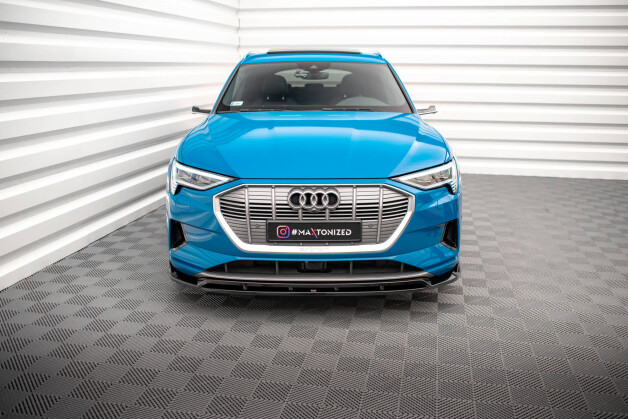 Street+ Spoilerlippe Front Ansatz V.2 passend für Audi e-tron schwarz Hochglanz