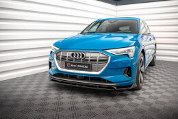 Street+ Spoilerlippe Front Ansatz V.2 passend für Audi e-tron schwarz Hochglanz