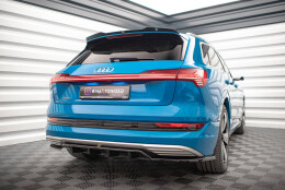 Mittlerer Cup Diffusor Heck Ansatz DTM Look passend für Audi e-tron schwarz Hochglanz
