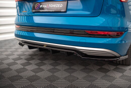 Mittlerer Cup Diffusor Heck Ansatz DTM Look passend für Audi e-tron schwarz Hochglanz