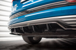 Mittlerer Cup Diffusor Heck Ansatz DTM Look passend für Audi e-tron schwarz Hochglanz