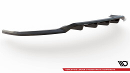 Mittlerer Cup Diffusor Heck Ansatz DTM Look passend für Audi e-tron schwarz Hochglanz