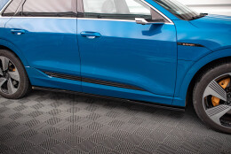 Seitenschweller Ansatz Cup Leisten passend für Audi e-tron schwarz Hochglanz
