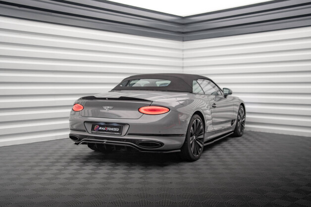 3D Heck Spoiler Aufsatz Abrisskante passend für Bentley Continental Convertible GT Mk3 schwarz Hochglanz