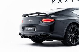 Mittlerer Cup Diffusor Heck Ansatz DTM Look passend für Bentley Continental GT Coupe Mk3 schwarz Hochglanz