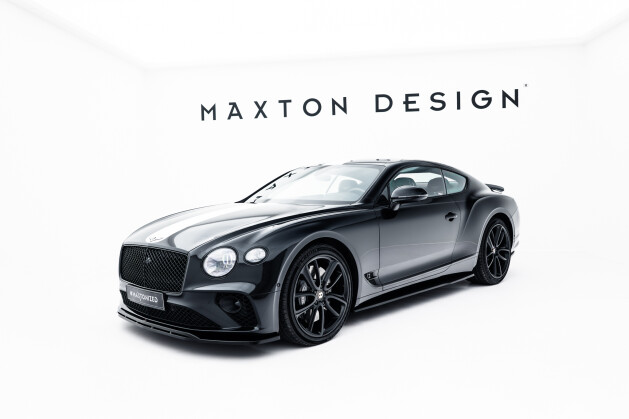 Seitenschweller Ansatz Cup Leisten passend für Bentley Continental GT Coupe Mk3 schwarz Hochglanz