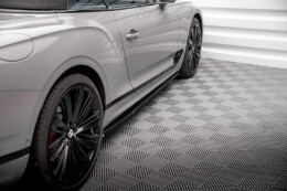 Seitenschweller Ansatz Cup Leisten für Bentley Continental GT Mk3 schwarz Hochglanz