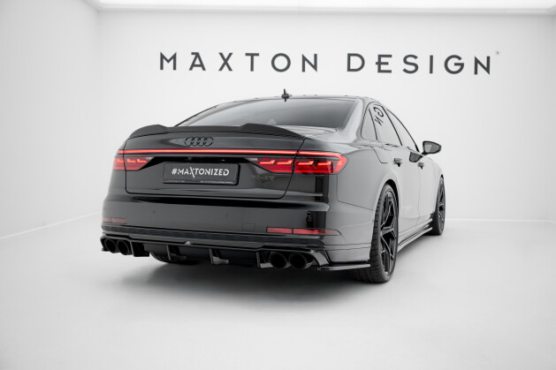 Heck Ansatz Diffusor passend für Audi S8 D5 schwarz Hochglanz