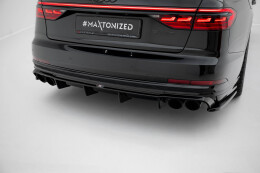 Heck Ansatz Diffusor passend für Audi S8 D5 schwarz Hochglanz