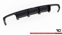 Heck Ansatz Diffusor passend für Audi S8 D5 schwarz Hochglanz