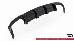 Heck Ansatz Diffusor passend für Audi S8 D5 schwarz Hochglanz