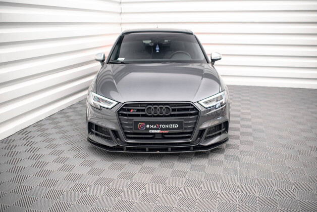 Street Pro Cup Spoilerlippe Front Ansatz passend für Audi S3 Sportback 8V Facelift SCHWARZ