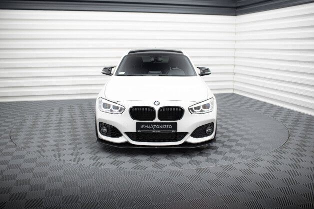Street Pro Cup Spoilerlippe Front Ansatz V.3 passend für BMW 1er F20 M-Paket Facelift / M140i SCHWARZ