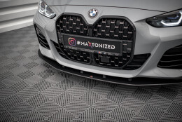 Street Pro Cup Spoilerlippe Front Ansatz passend für BMW 4er Gran Coupe M-Paket G26 SCHWARZ