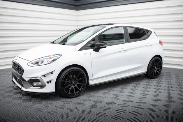 Sport Seitenschweller Ansatz Cup Leisten V.2 passend für Ford Fiesta Mk8 ST / ST-Line schwarz Hochglanz