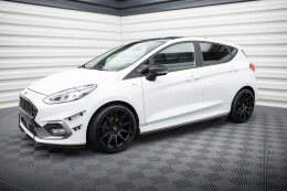 Sport Seitenschweller Ansatz Cup Leisten V.2 für Ford Fiesta Mk8 ST / ST-Line schwarz Hochglanz