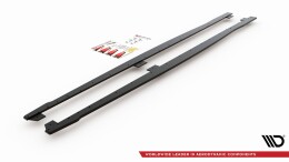 Robuste Racing Seitenschweller Ansatz Cup Leisten V.2 für BMW 1er F20 M135i / M140i / M-Paket schwarz