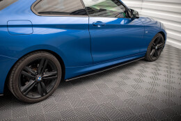 Street Pro Seitenschweller Ansatz Cup Leisten passend für BMW 2 M-Paket F22 SCHWARZ